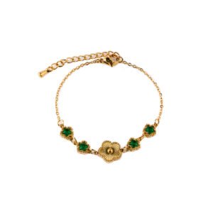 Flower cz bracelet