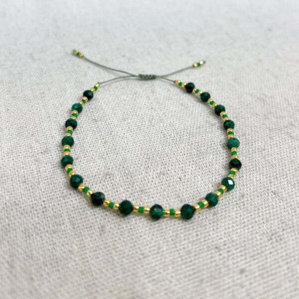 Semi Precious Gemstone Beaded Cord Bracelet