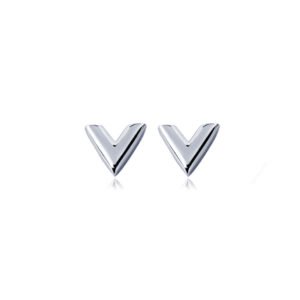 Victory V Stud Earrings Stainless Steel