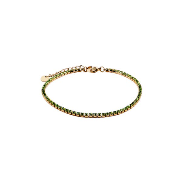 Rhinestone Chain Stainless Steel Bracelet - Image 2